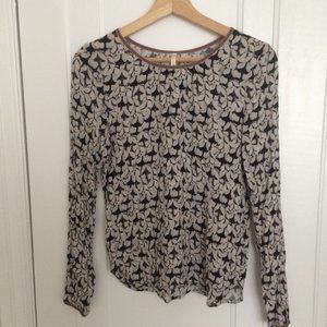 Bellerose botanical print long sleeve top (size XS/S)